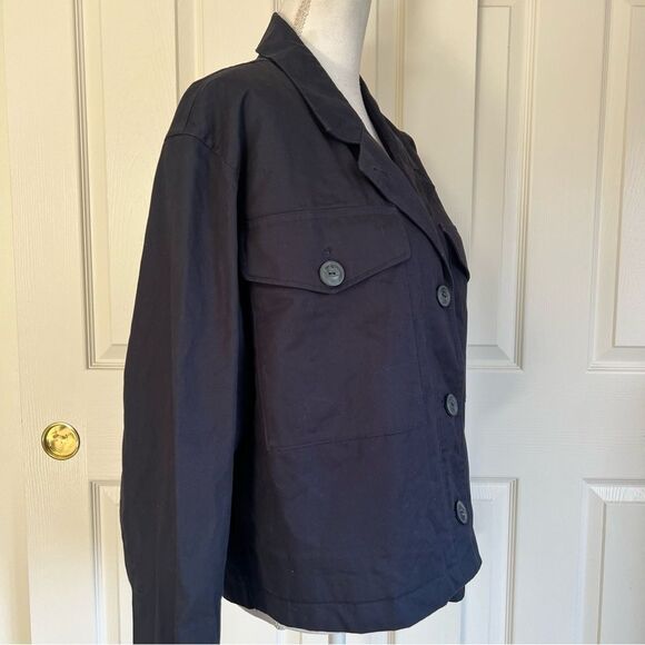 Rag & Bone Jessie Shirt Jacket in Navy Large NEW MSRP $525 - Picture 5 of 10